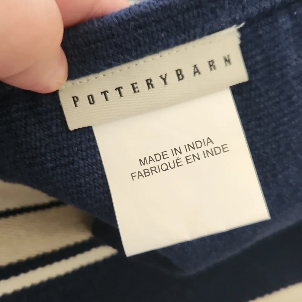 Navy pottery barn rug